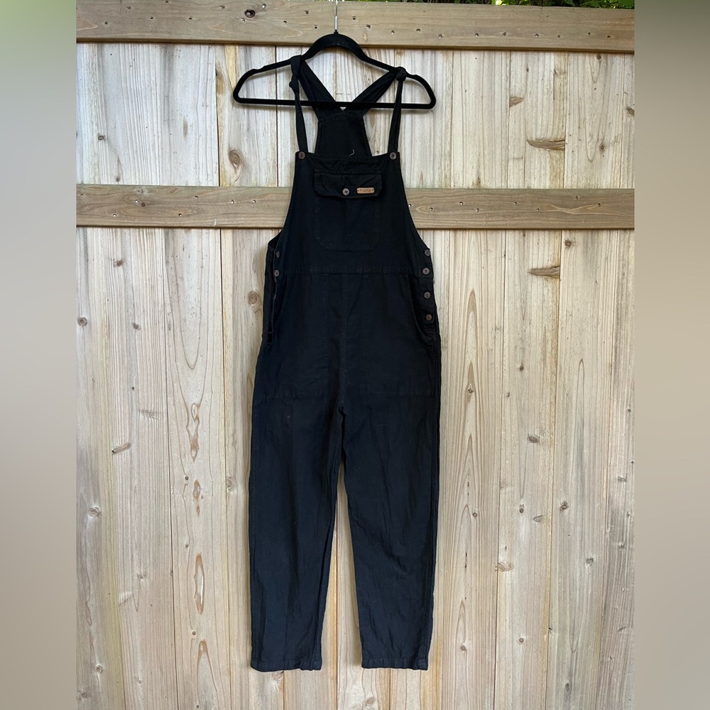 NWOT Outpost Classic Black Women's Cotton Overalls Size S